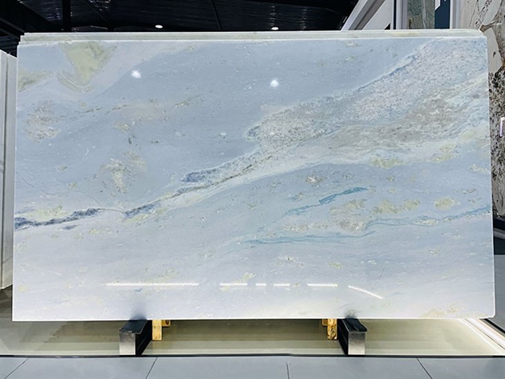 Blue Crystal quartzite slab